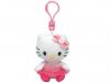 Hello Kitty balerina plüss kulcstartó, 8,5 cm